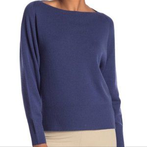 VINCE | SUPER SOFT 100% Cashmere | Blue Boatneck Sweater | Size Small